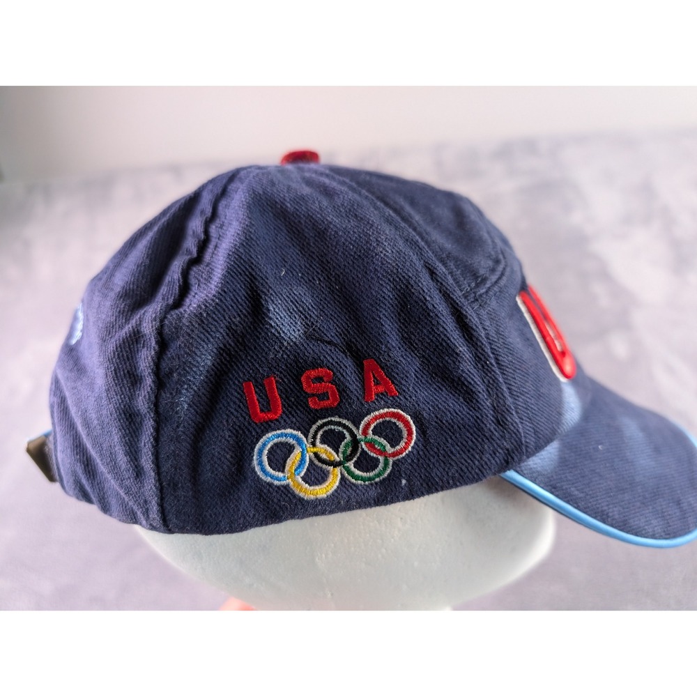 Roots 2002 Winter Olympic Games USA Baseball Cap Navy Blue Adjustable Hat - Picture 4 of 6
